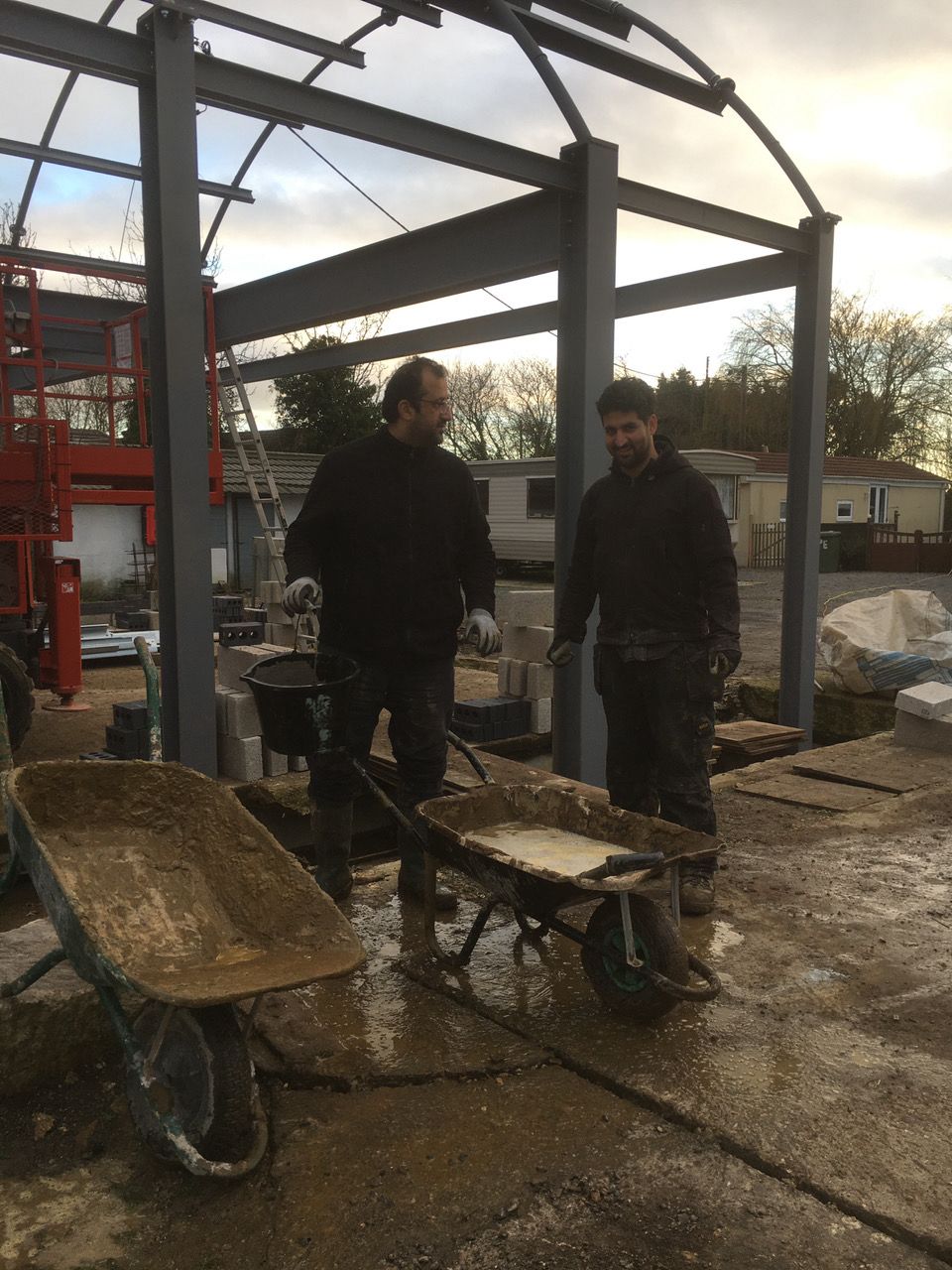 Topline Builders team on a construction site